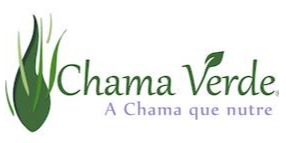 Logomarca de Chama Verde - Bioprodutos Naturais e Veganos