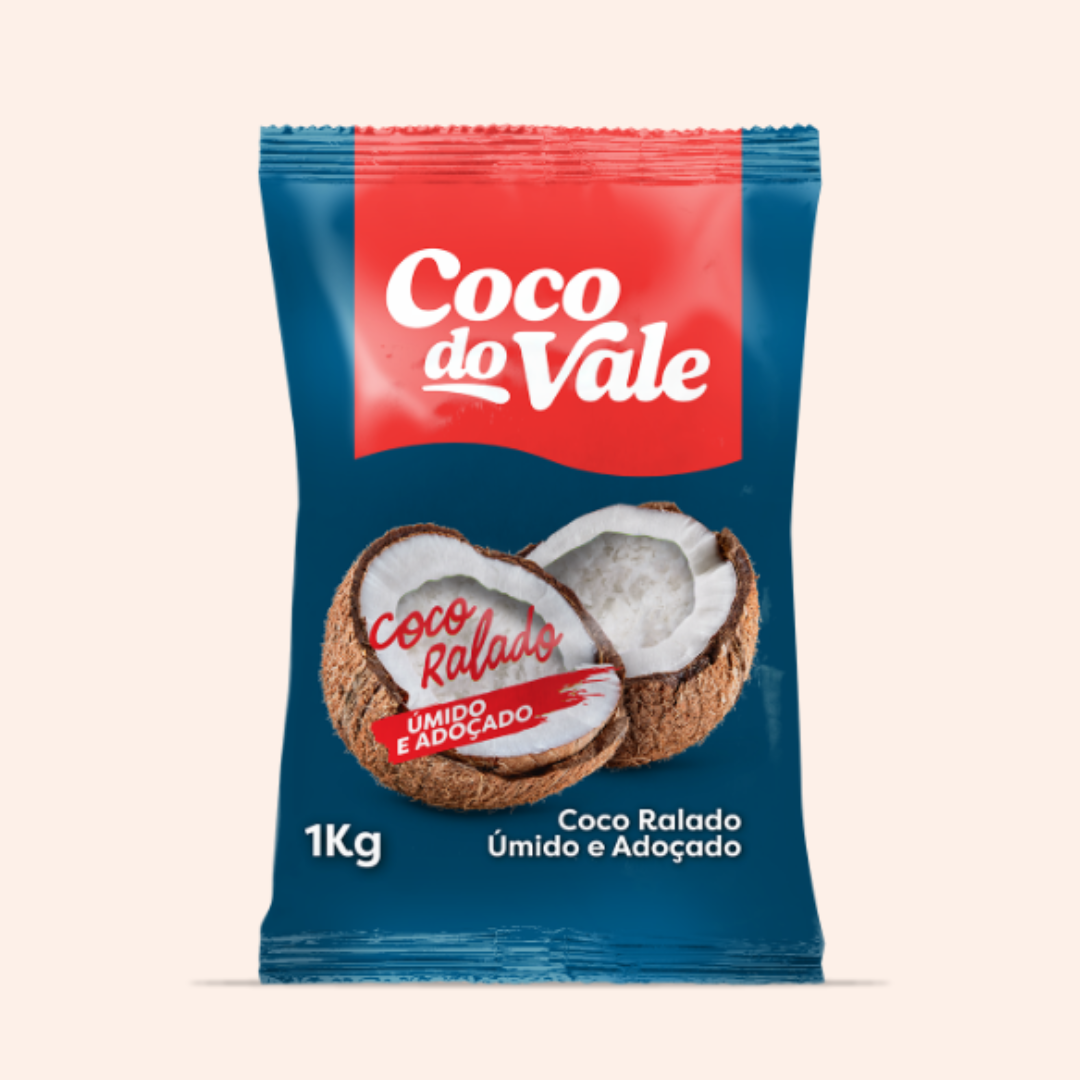 Coco Ralado Úmido e Adoçado