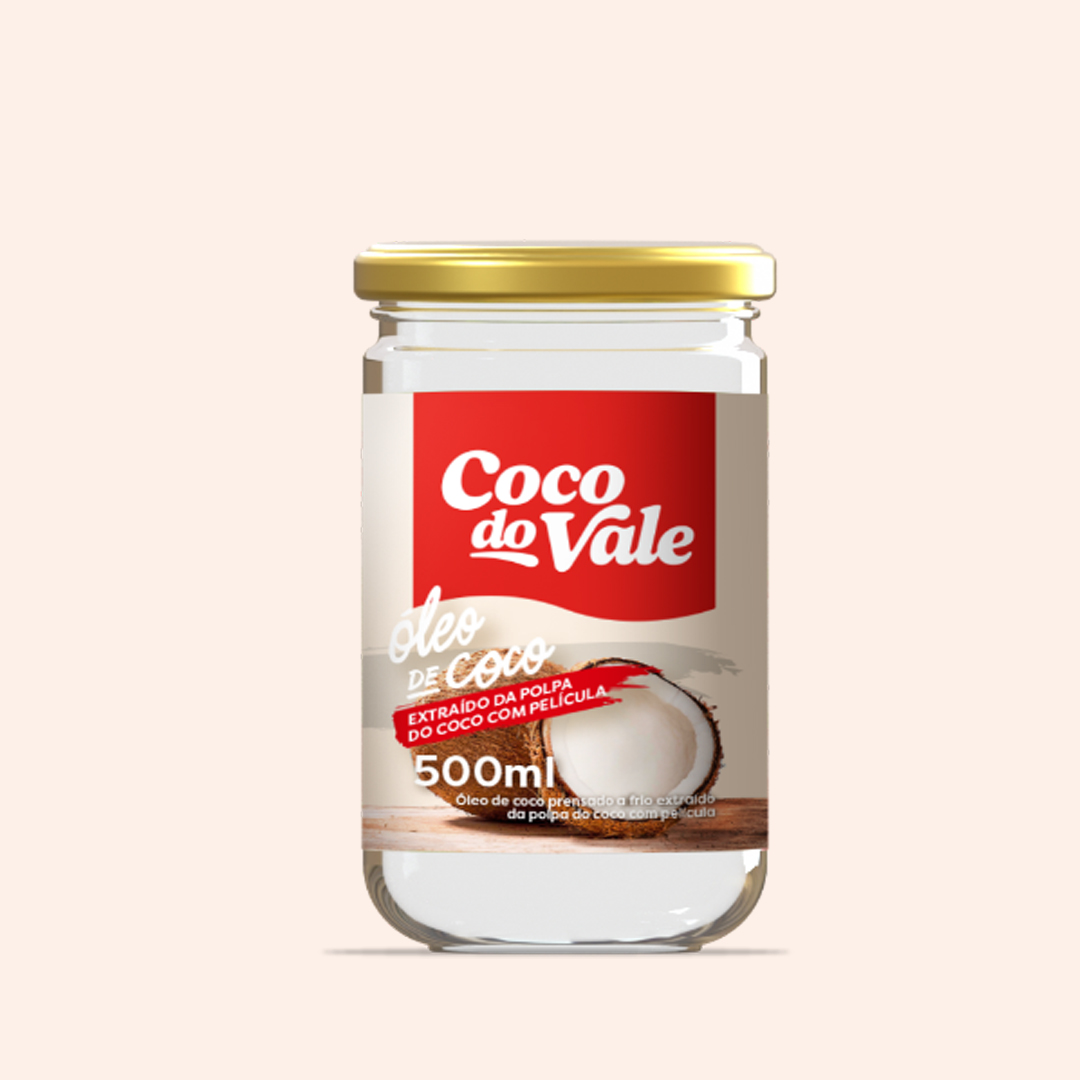 Óleo de Coco Extraído da Polpa do Coco com Película