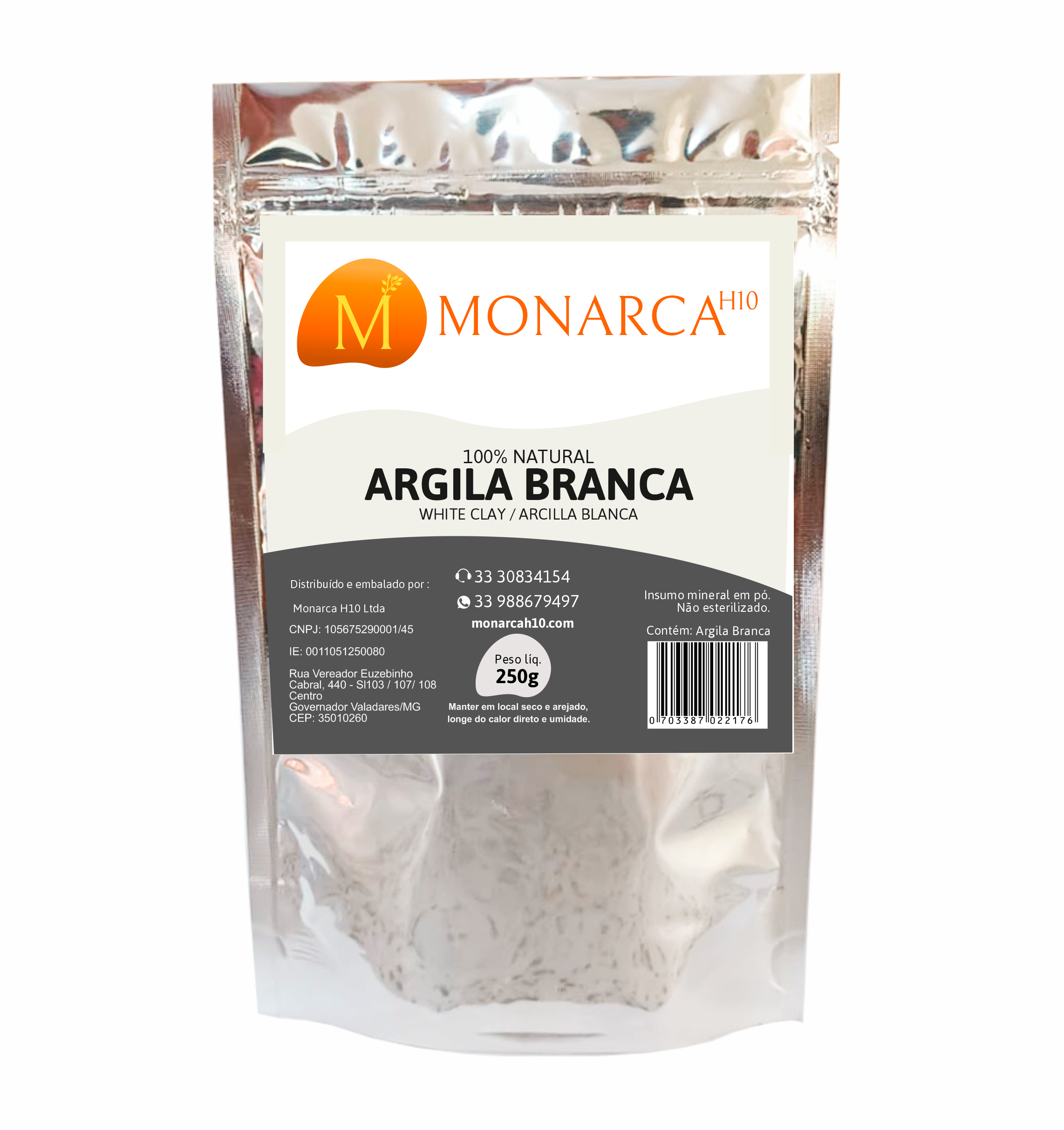 ARGILA BRANCA 250g | R$ 3,70