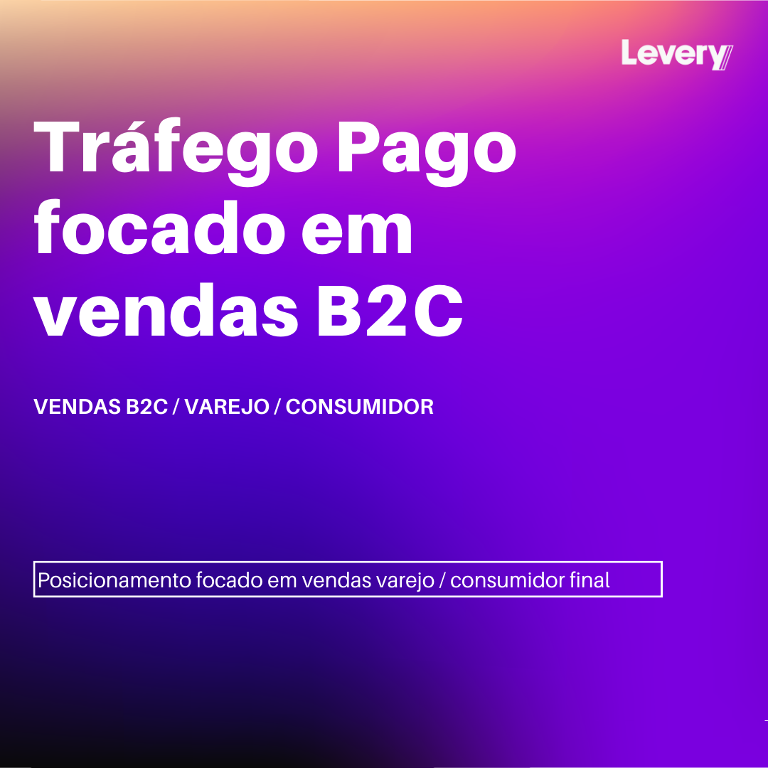 Tráfego pago B2C Levery Digital