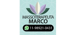 Logomarca de Massoterapeuta Marco - Massagem Na Zona Norte de São Paulo