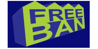 Logomarca de Freeban - Locação de Banheiros Químicos