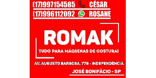 Logomarca de Romak - Máquinas de Costura