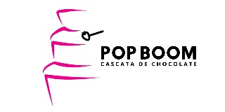 Logomarca de Pop Boom - Cascatas de Chocolate
